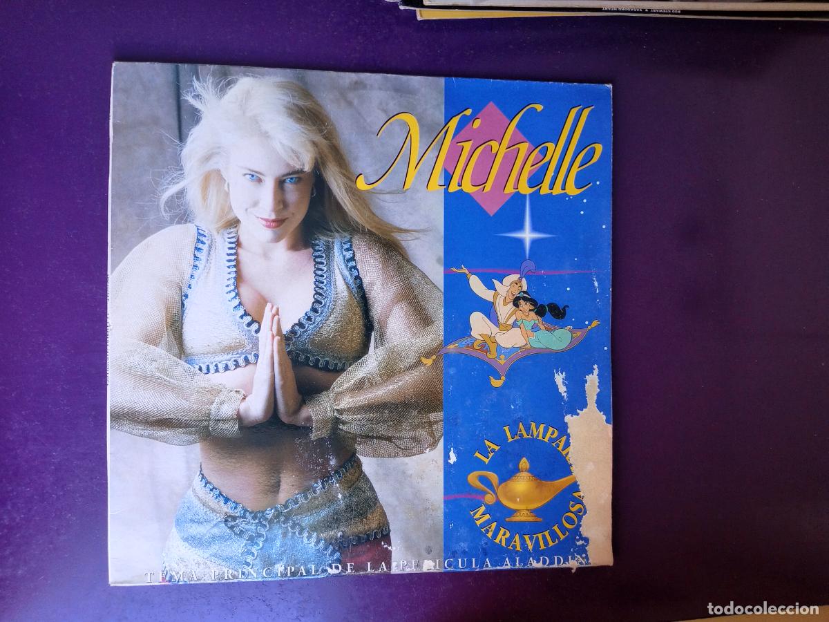 Discos de vinilo: Michelle Y Enrique Del Pozo &ndash; La L&aacute;mpara Maravillosa - LP EMI 1993 - BSO CINE ALADDIN, DISNEY