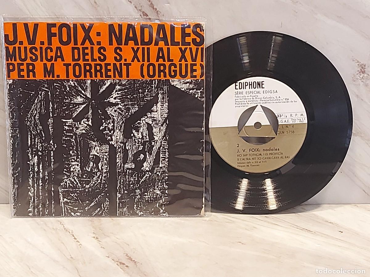 Discos de vinilo: J.V.FOIX / NADALES AMB LA VEU DEL POETA / EP-EDIPHONE 33⅓ R.P.M. / MBC. ***/***TRICENTRO