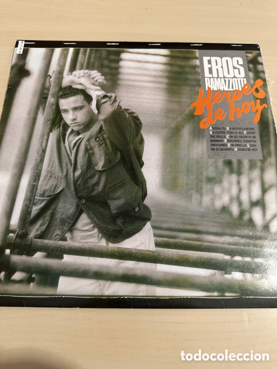 Discos de vinilo: VIN8353 Eros ramazzotti h&eacute;roes de hoy vinilo segunda mano