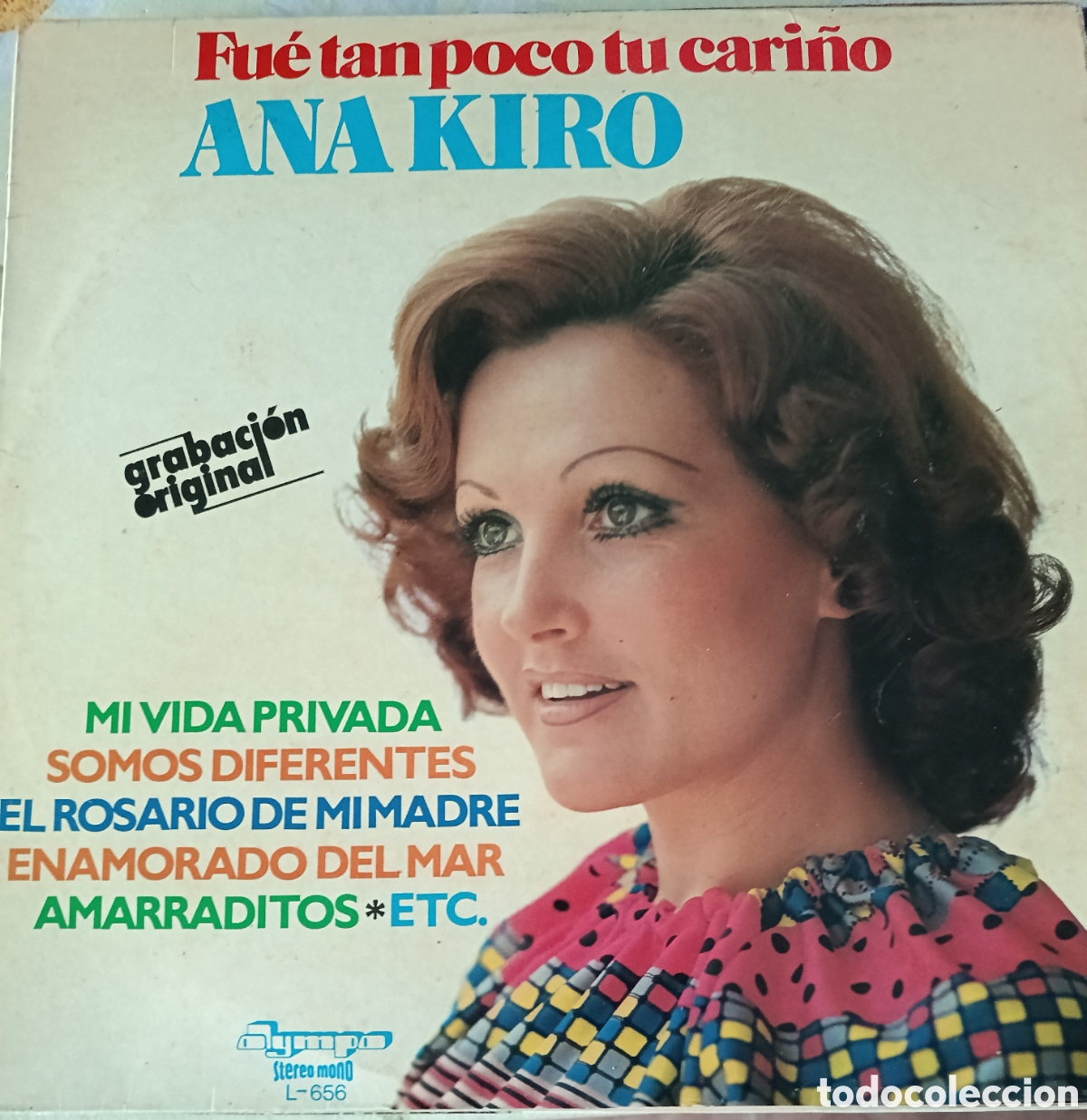 Discos de vinilo: Ana Kiro Lp sello Olympo editado en Espa&ntilde;a a&ntilde;o 1978.