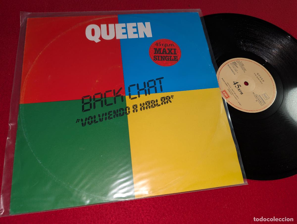 Discos de vinilo: QUEEN Back chat Volviendo a hablar/Staying Power 12'' MX 1982 EMI ESPA&Ntilde;A SPAIN *