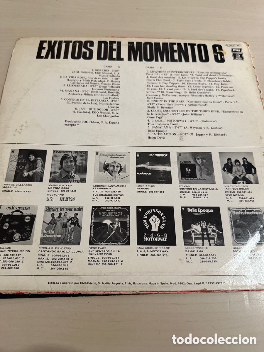 Discos de vinilo: VIN8355 exitos del momento 6 vinilo segunda mano - Foto 2