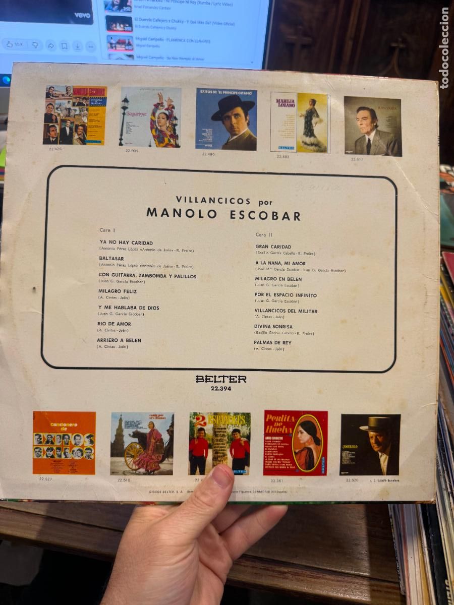 Discos de vinilo: LP VILLANCICOS MANOLO ESCOBAR - Foto 2