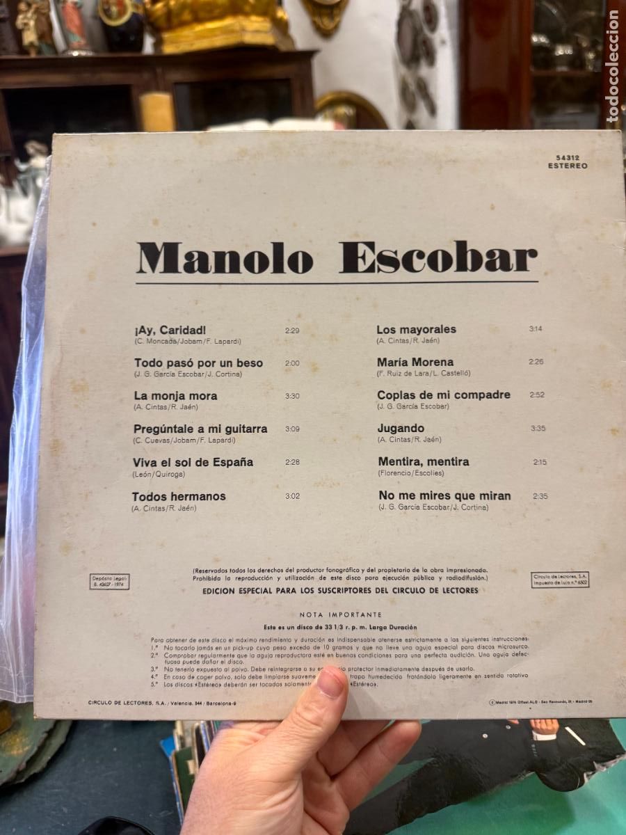 Discos de vinilo: LP MANOLO ESCOBAR -- - Foto 2