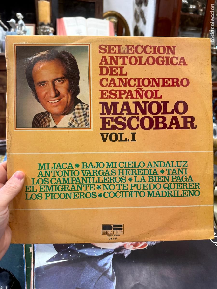 Discos de vinilo: LP SELECCION ANTOLOGICA DEL CANCIONERO ESPA&Ntilde;OL MANOLO ESCOBAR VOL. 1