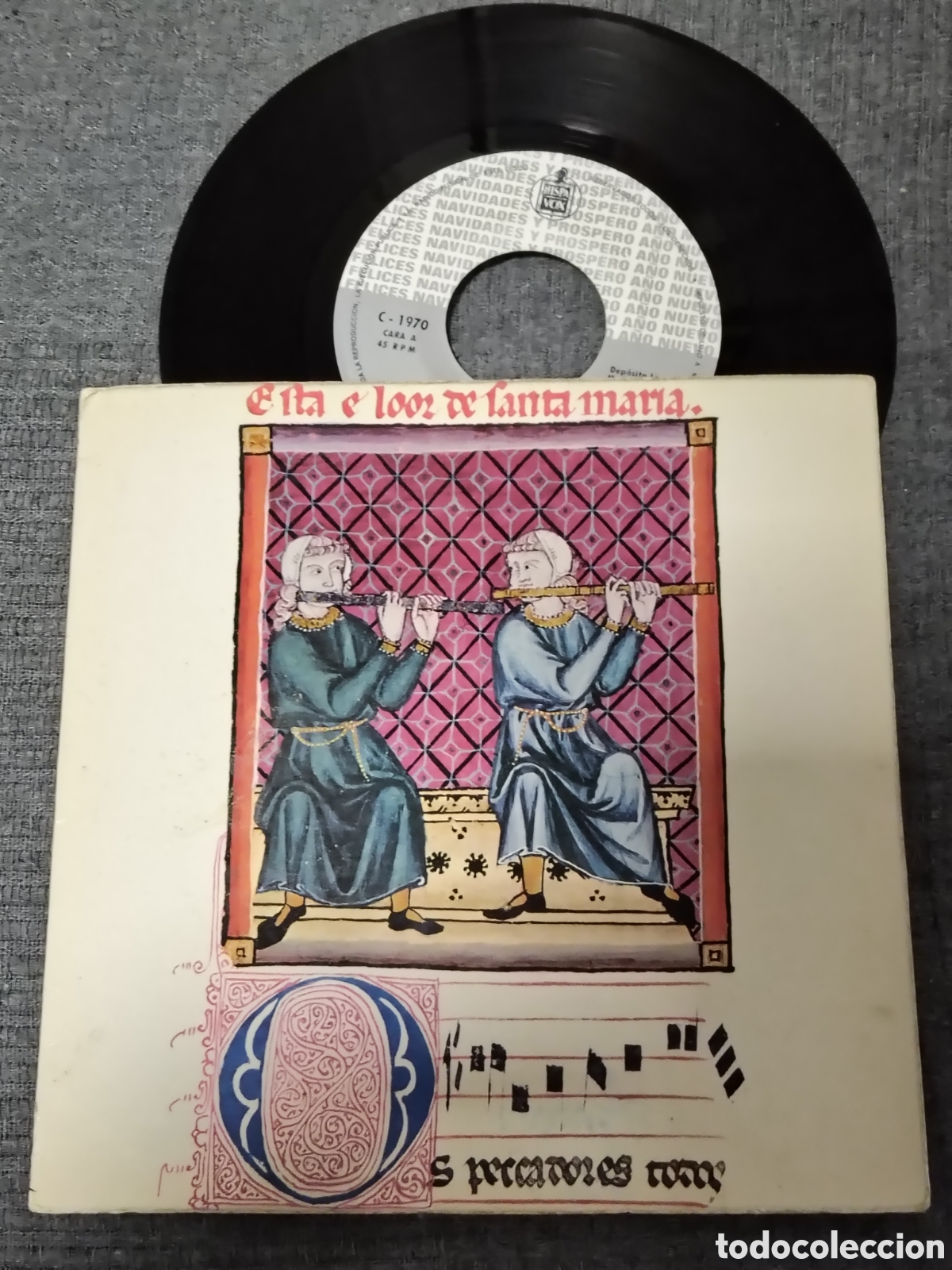 Discos de vinilo: disco de vinilo single (EP) promocional de Navidad de Hispavox del a&ntilde;o 1970