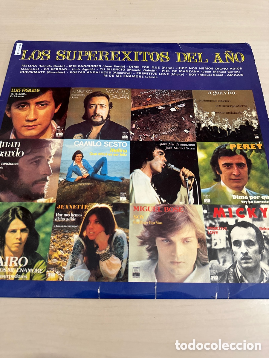 Discos de vinilo: VIN8369 los superexitos del a&ntilde;o vinilo segunda mano