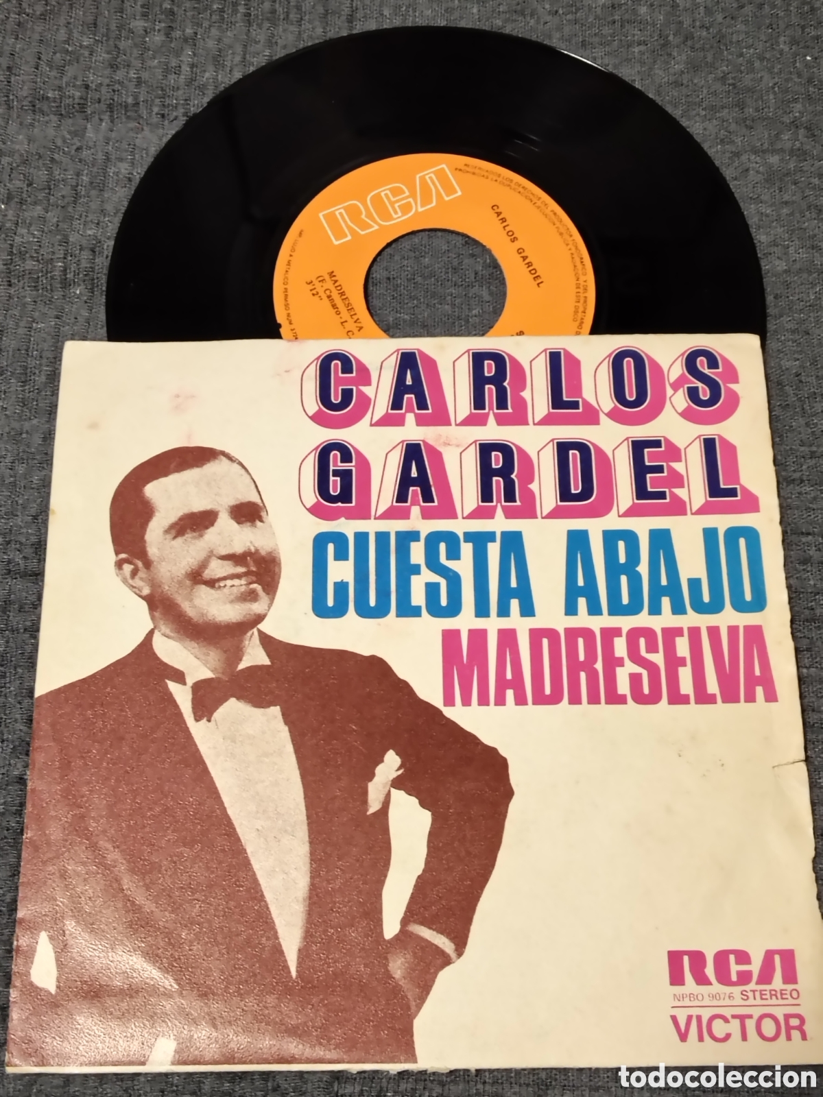 Discos de vinilo: Carlos Gardel (&rdquo;Cuesta Abajo&rdquo; / &rdquo;Madreselva