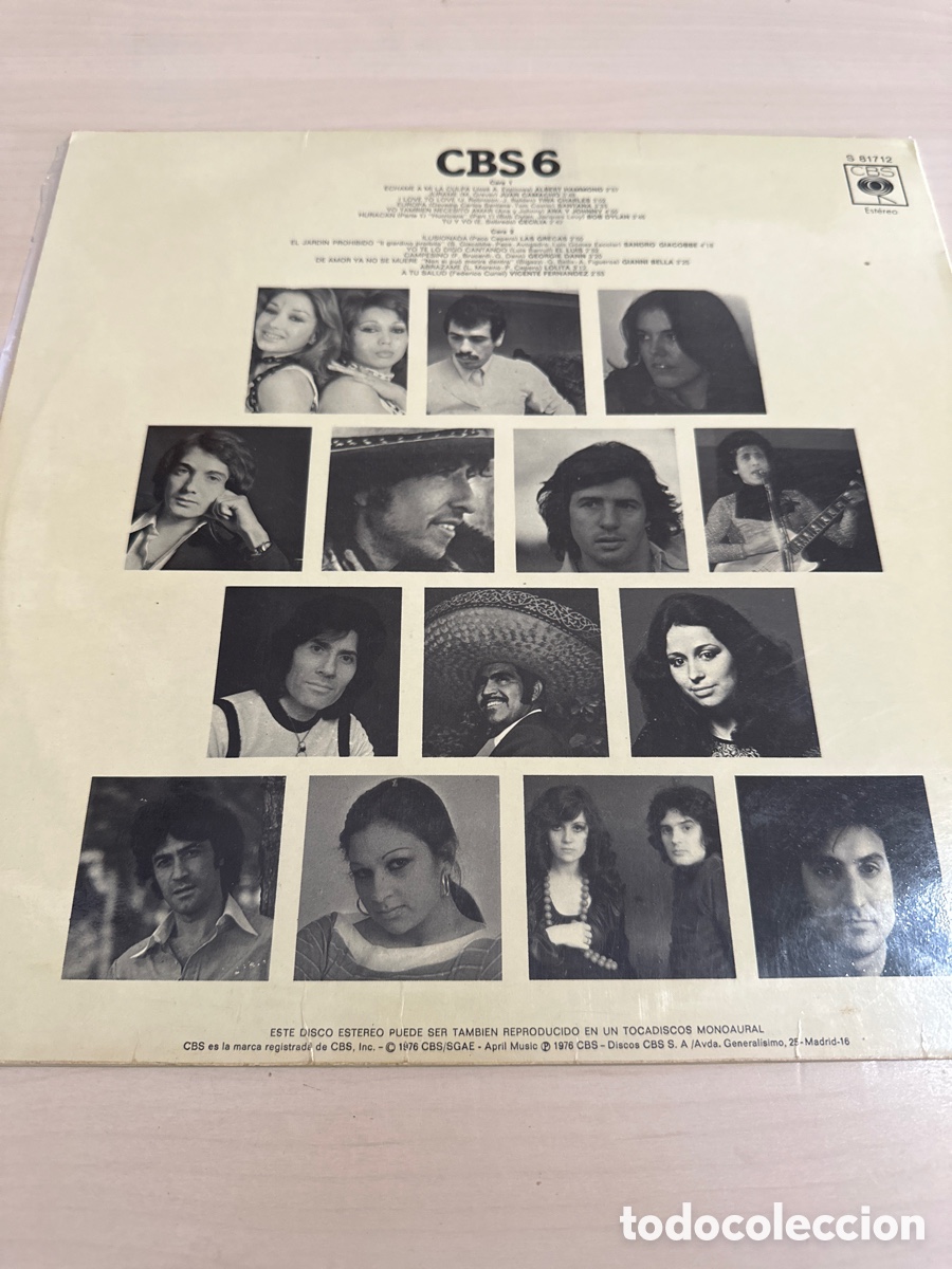 Discos de vinilo: VIN8372 cbs 6 vinilo segunda mano - Foto 2