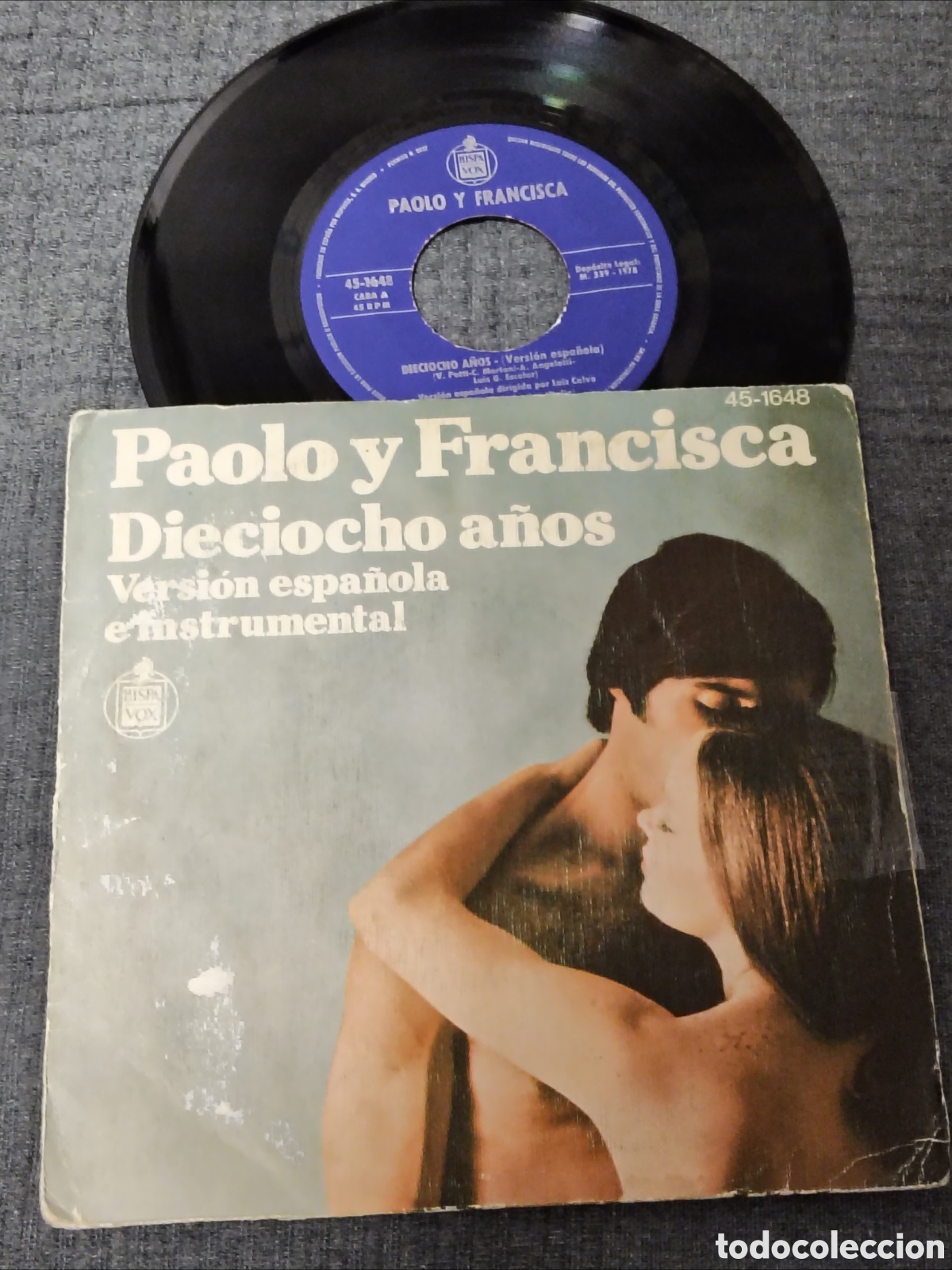 Discos de vinilo: single de 7&rdquo; de Paolo y Francisca &ndash; Dieciocho A&ntilde;os