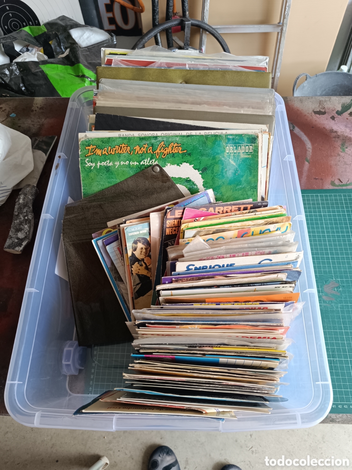 Discos de vinilo: Lote de vinilos grandes y peque&ntilde;os