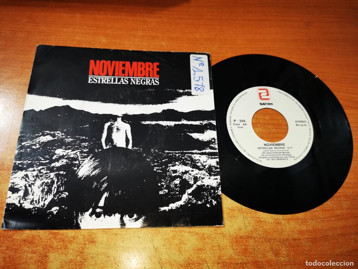 Discos de vinilo: NOVIEMBRE Estrellas negras SINGLE VINILO PROMO DEL A&Ntilde;O 1992 MISMO TEMA