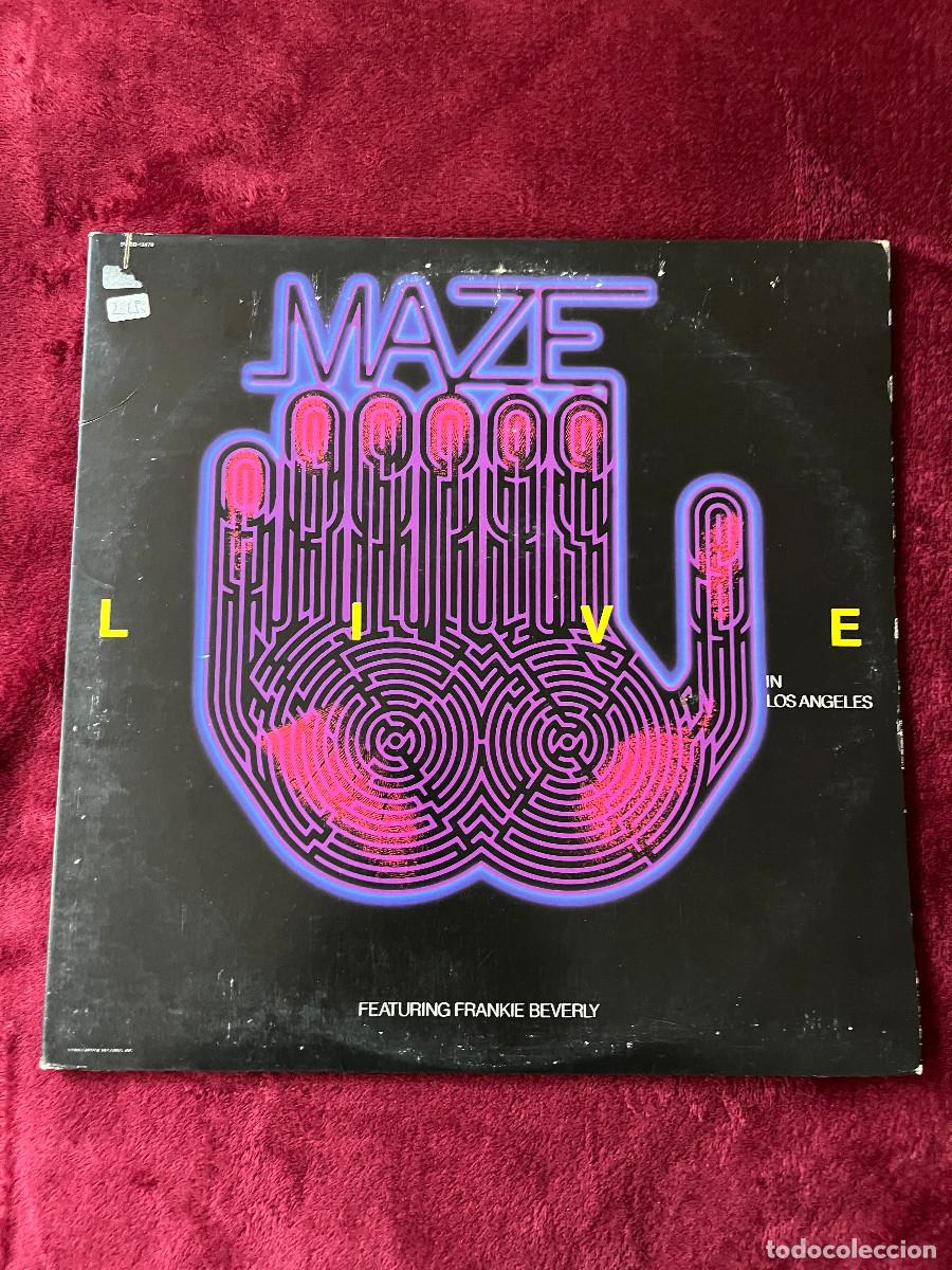 Discos de vinilo: MAZE feat. FRANKIE BEVERLY &ndash; LIVE IN LOS ANGELES. Edici&oacute;n original americana de 1986, no reedici&oacute;n
