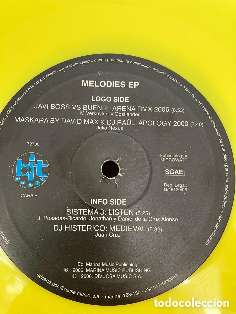Discos de vinilo: Various-Melodies (Buenri,JaviBoss) - Foto 2