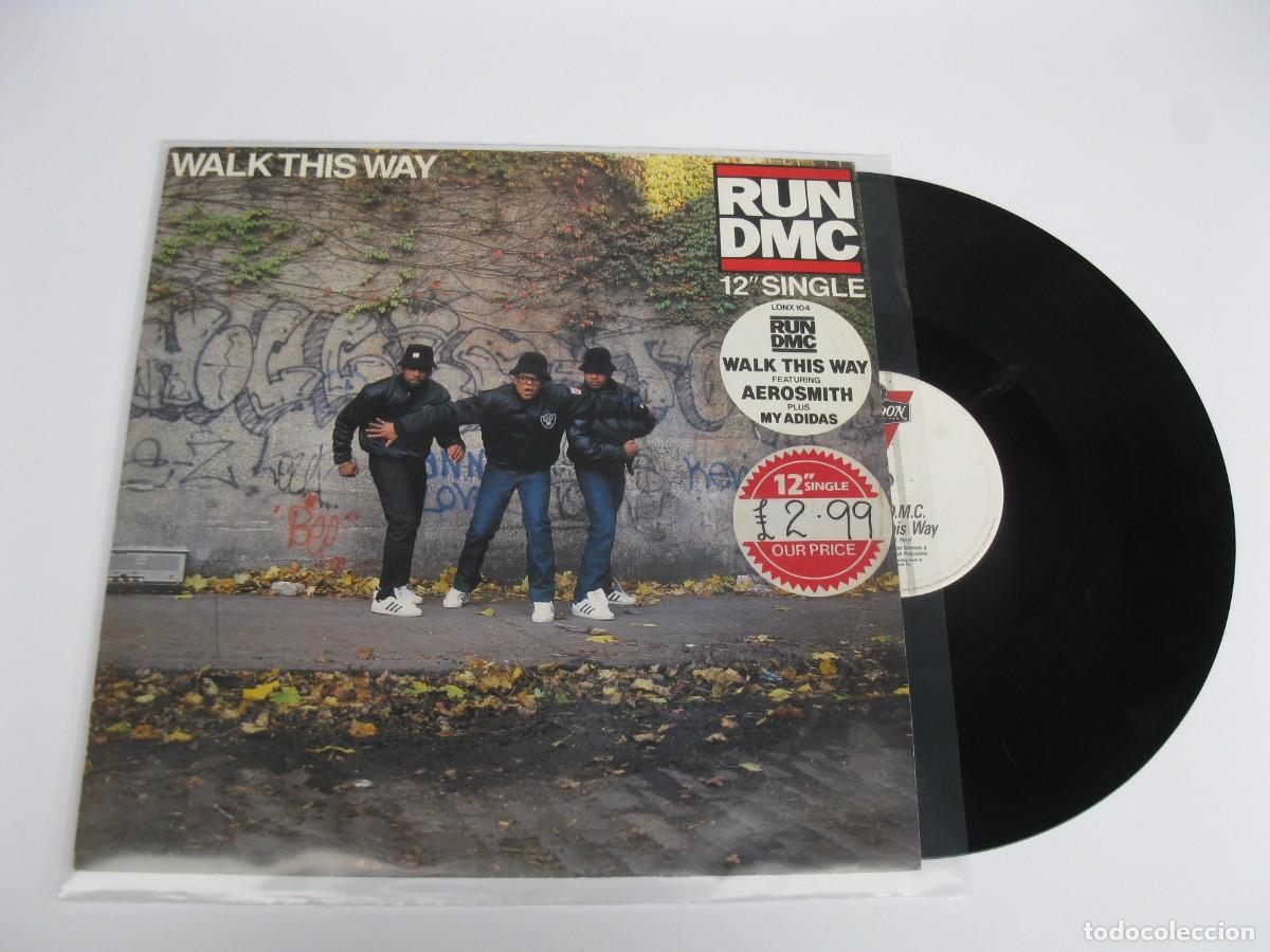 Discos de vinilo: 12&rdquo; SINGLE - RUN DMC- WALK THIS WAY - LONDON RECORDS - A&Ntilde;O 1986.