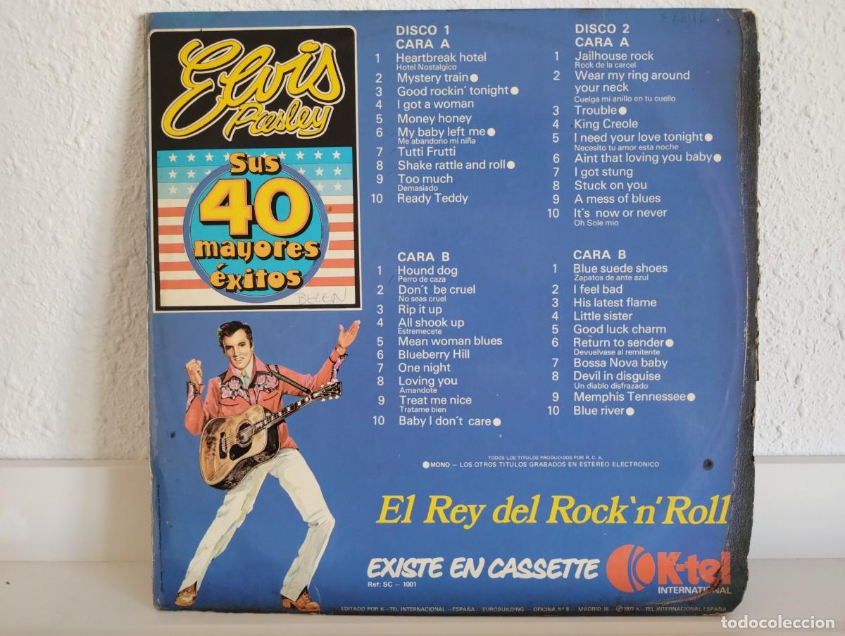 Discos de vinilo: Disco de Vinilo Elvis Presley doble &rdquo;40 Mayores Exitos&rdquo; - Foto 2