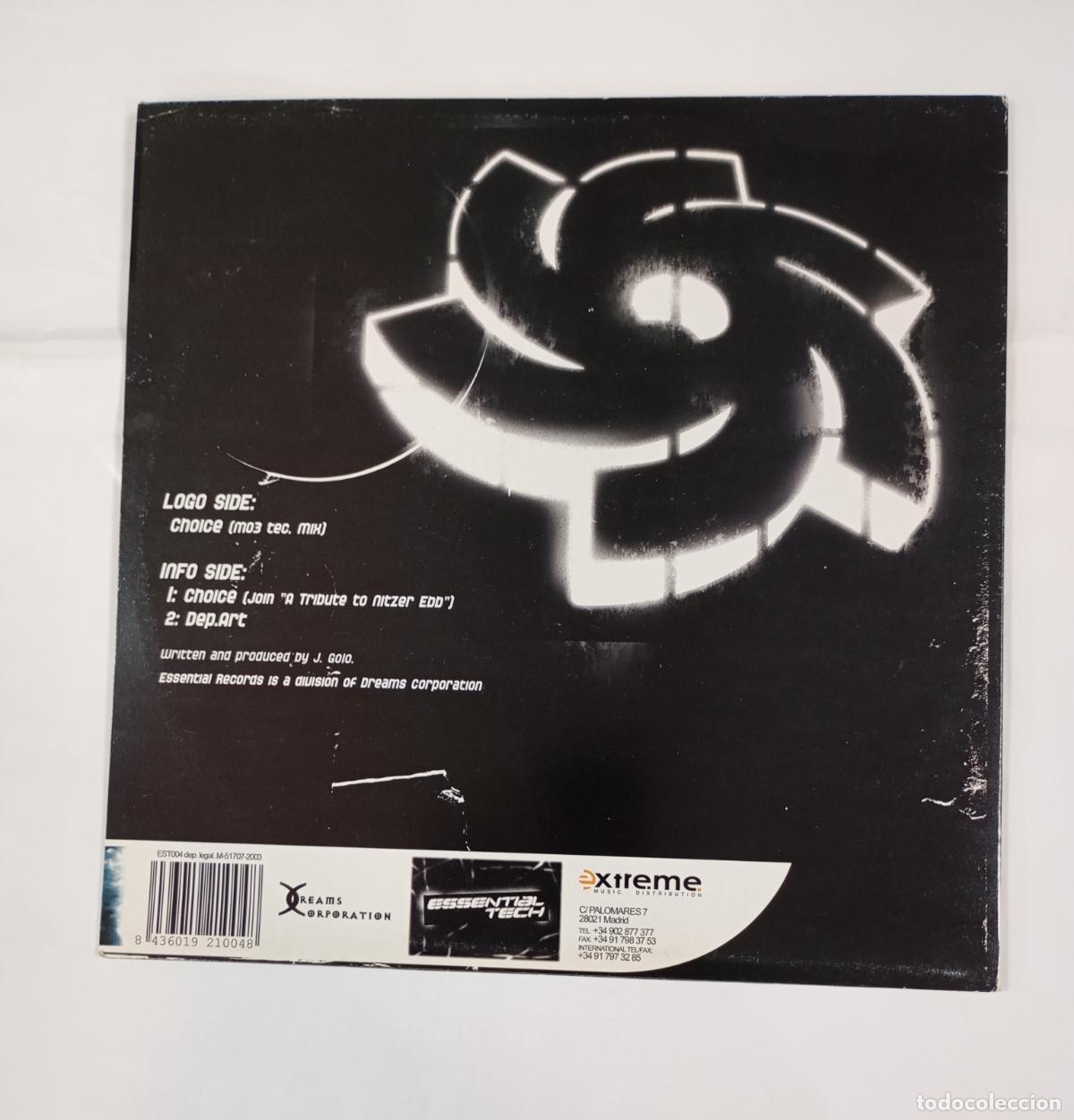 Discos de vinilo: AYKON MO3. CHOCIE. ESSENTIAL TECH. MAXI-SINGLE. TDKDA62 - Foto 2