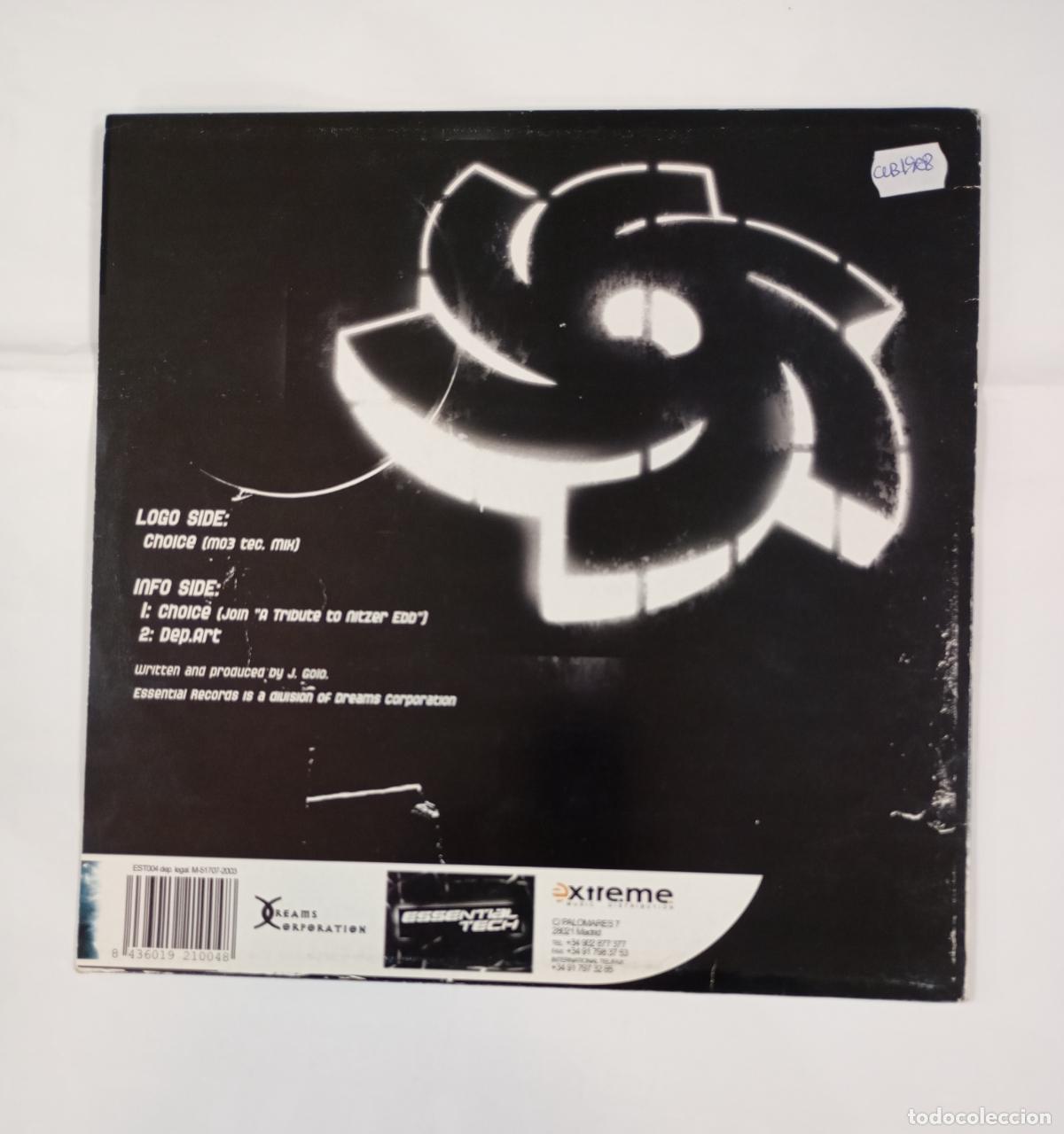 Discos de vinilo: AYKON MO3. CHOCIE. ESSENTIAL TECH. MAXI-SINGLE. TDKDA62 - Foto 2