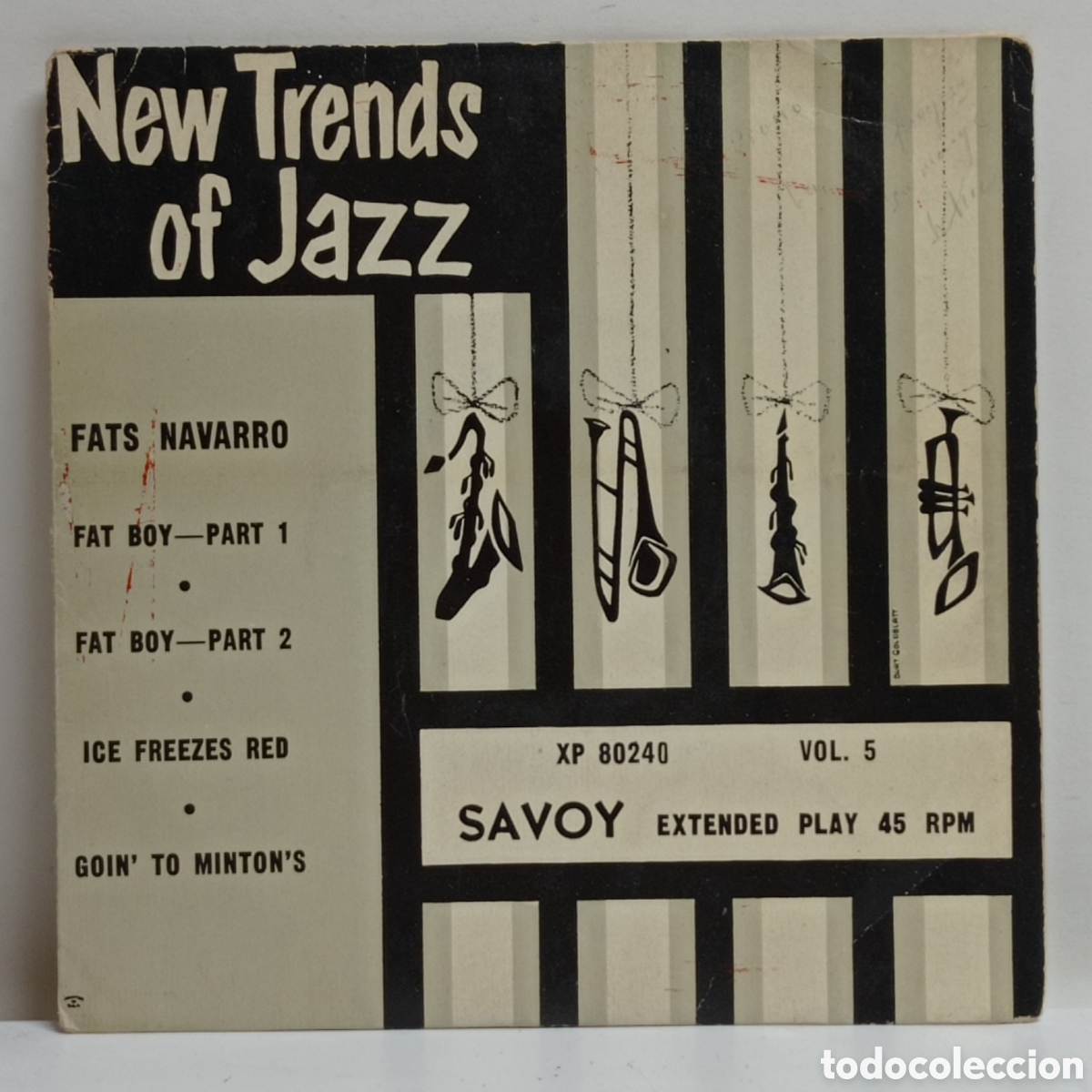Discos de vinilo: FATS NAVARRO, FAT BOY +3 (SAVOY 1958 FRANCE)