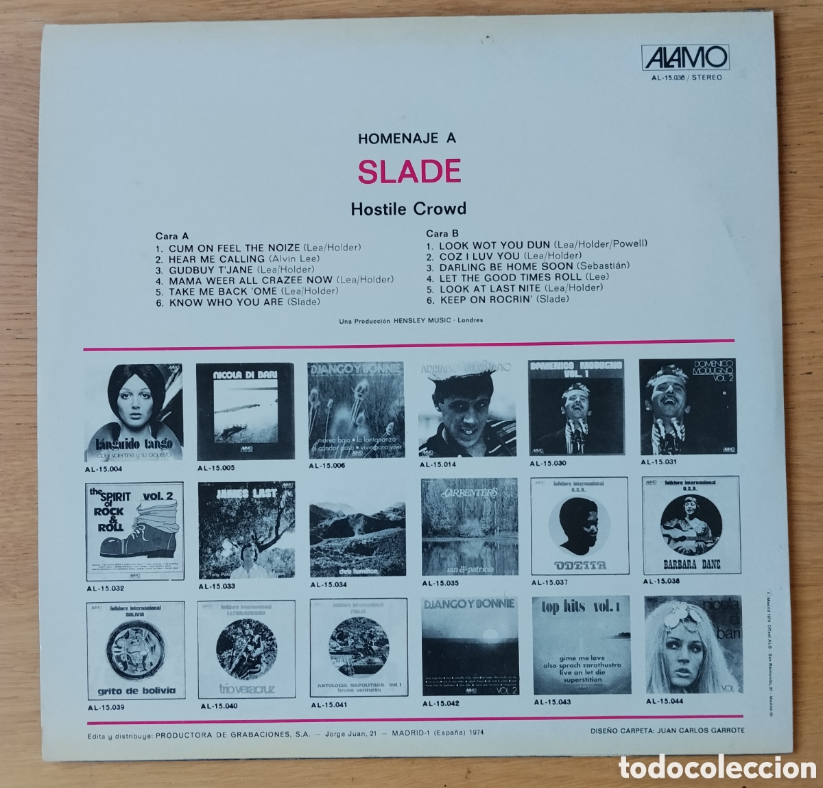 Discos de vinilo: HOSTILE CROWD: &rdquo;HOMENAJE A SLADE&rdquo; LP VINILO 1974 - Foto 2
