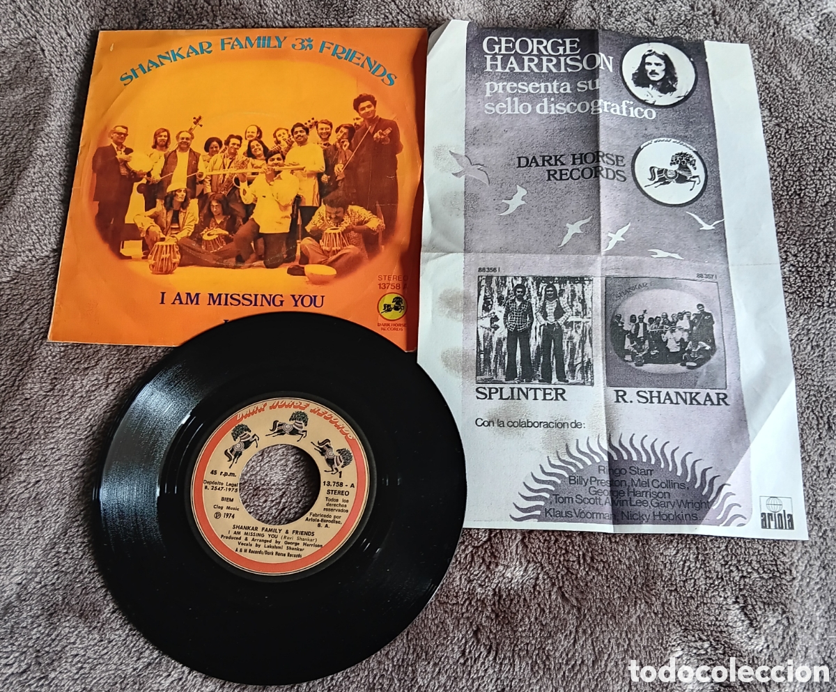 Discos de vinilo: BEATLES GEORGE HARRISON RAVI SHANKAR SINGLE ESPA&Ntilde;A