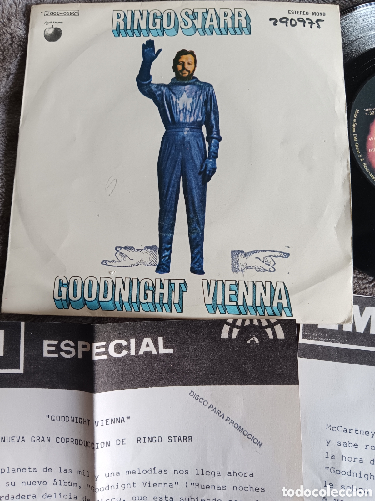 Discos de vinilo: BEATLES RINGO STARR SINGLE PROMO ESPA&Ntilde;A ORIGINAL - Foto 2