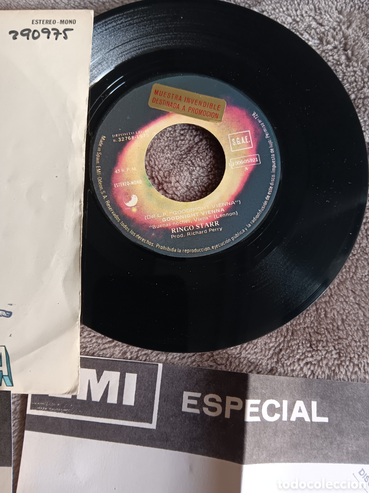 Discos de vinilo: BEATLES RINGO STARR SINGLE PROMO ESPA&Ntilde;A ORIGINAL - Foto 3