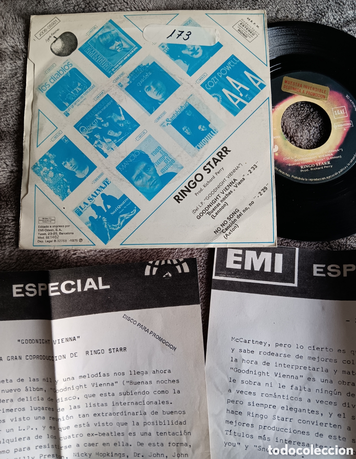 Discos de vinilo: BEATLES RINGO STARR SINGLE PROMO ESPA&Ntilde;A ORIGINAL - Foto 6