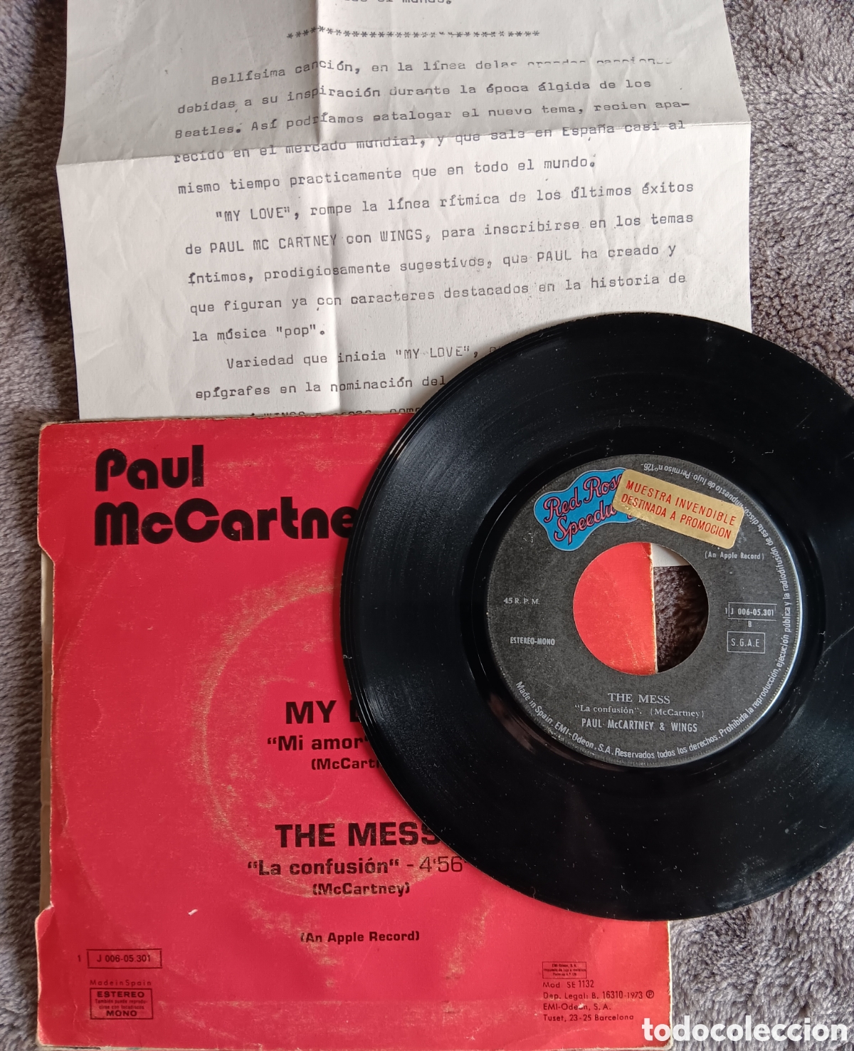 Discos de vinilo: BEATLES McCARTNEY WINGS PROMO EMI ORIGINAL - Foto 5