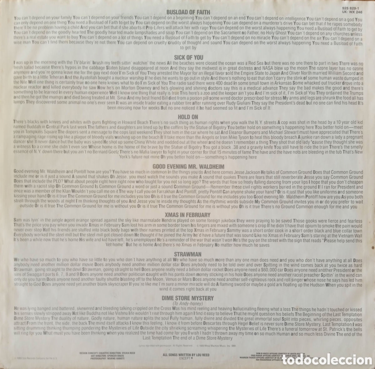 Discos de vinilo: Disco de vinilo Lou Reed - Foto 4