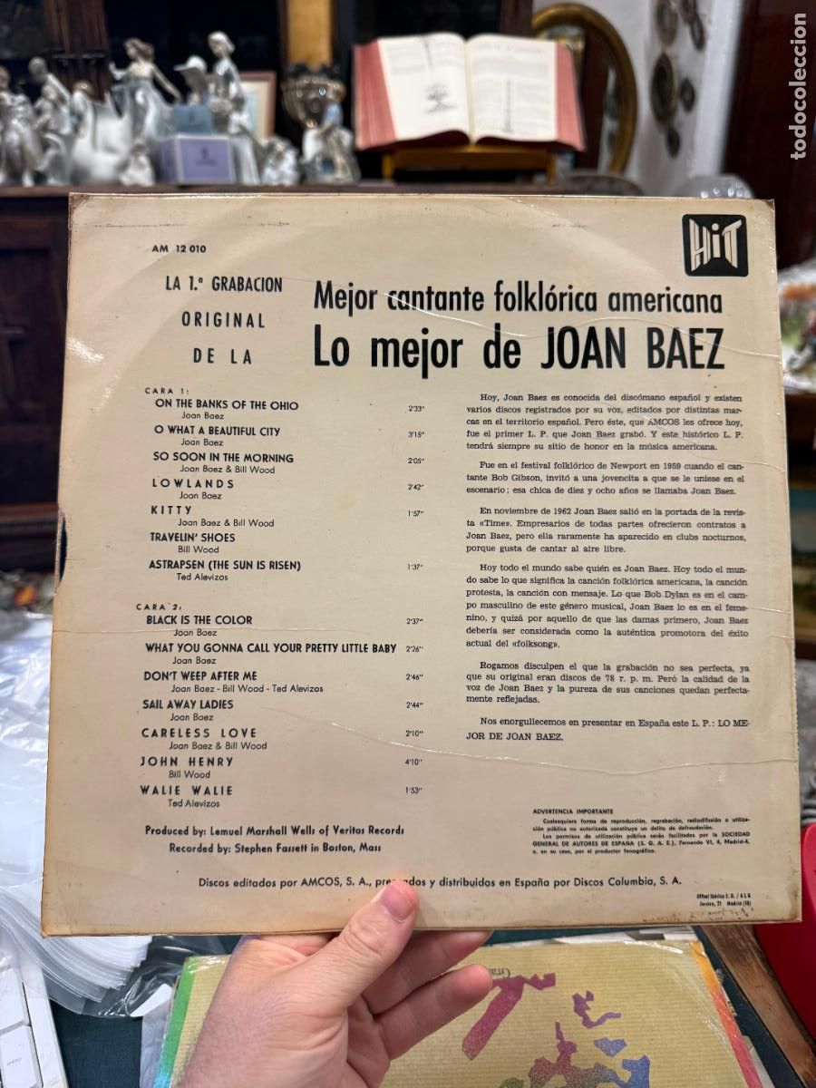Discos de vinilo: LP LO MEJOR DE JOAN BAEZ - Foto 2