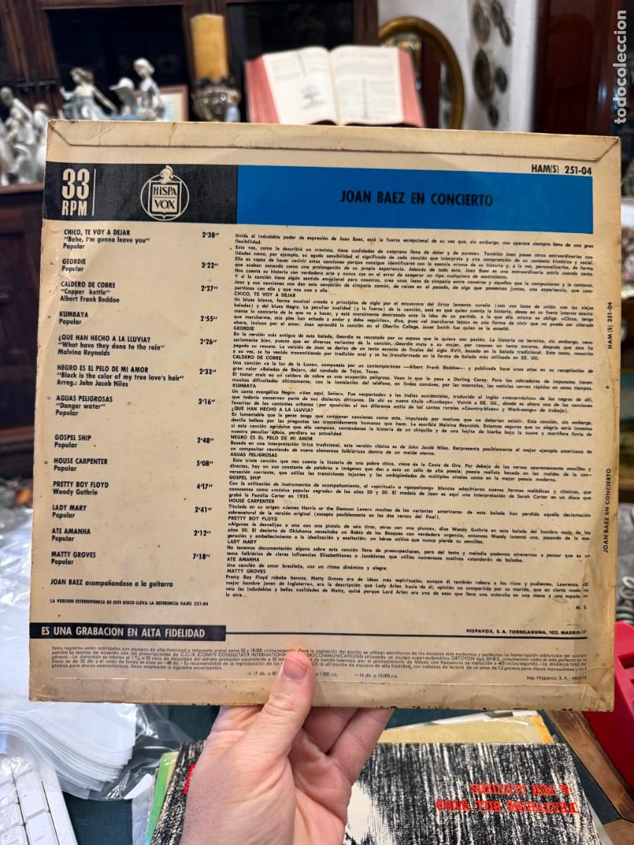 Discos de vinilo: LP JOAN BAEZ EN CONCIERTO - Foto 2