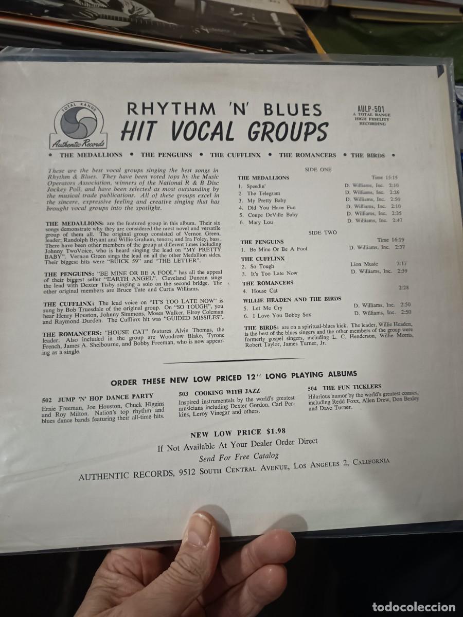 Discos de vinilo: DISCO LP VOCAL GROUPS,( RHYTHM BLUES),USA - Foto 2