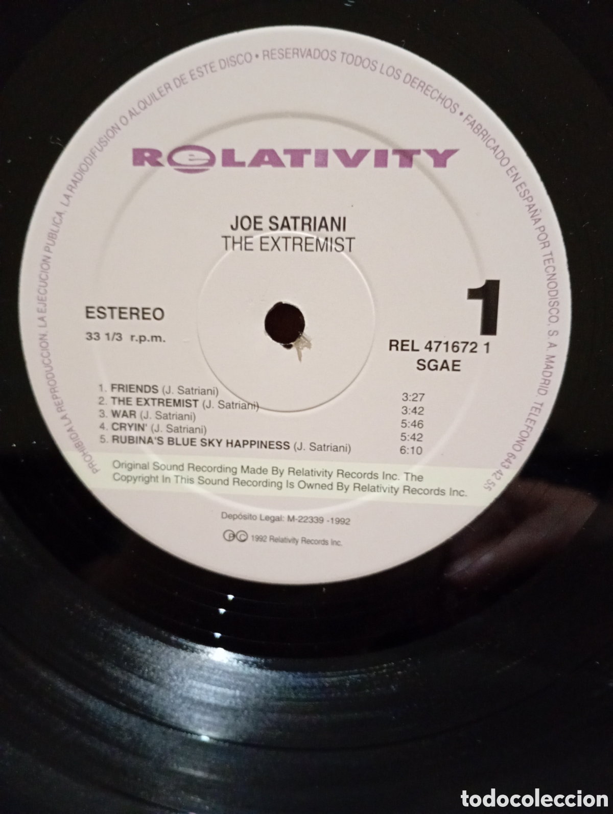 Discos de vinilo: Joe Satriani, the extremist 1992. - Foto 3
