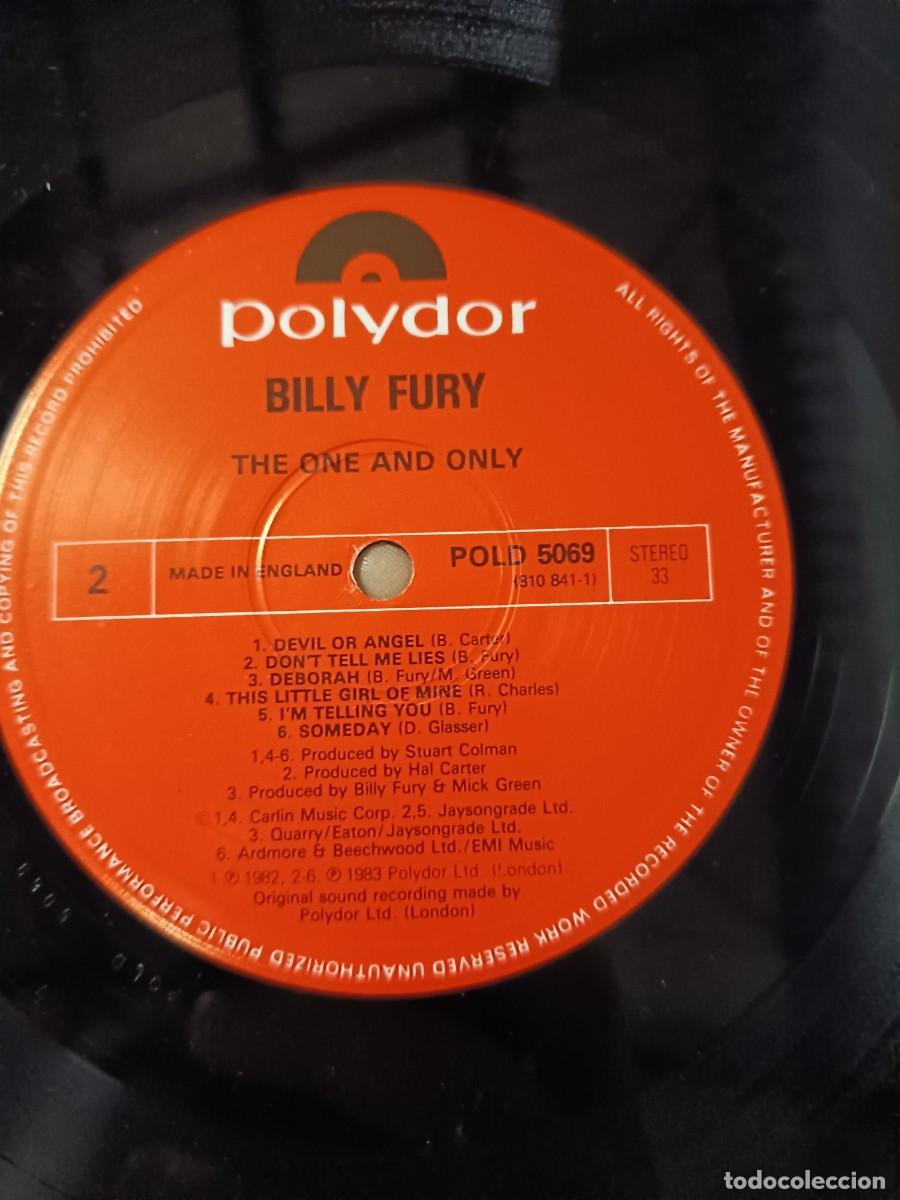 Discos de vinilo: DISCO LP BILLY FURY,( THE one and ONLY) - Foto 3