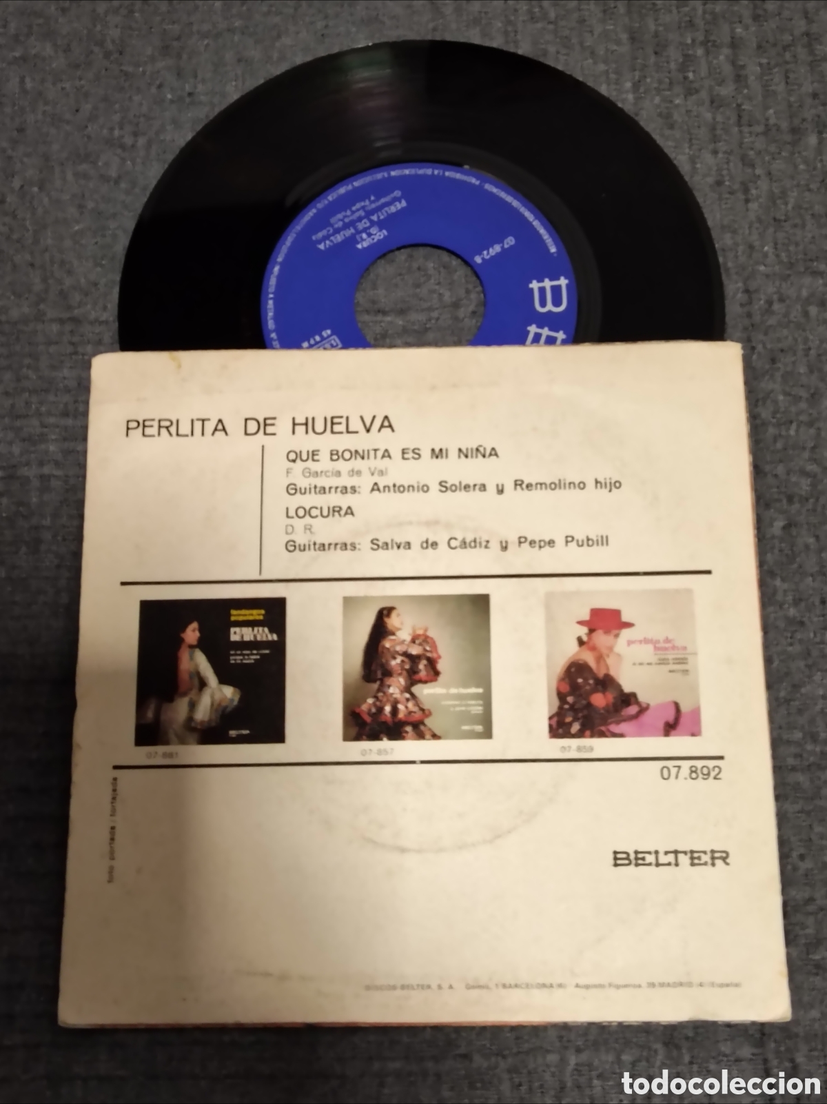 Discos de vinilo: vinilo de 7&rdquo; de Perlita de Huelva - Foto 2