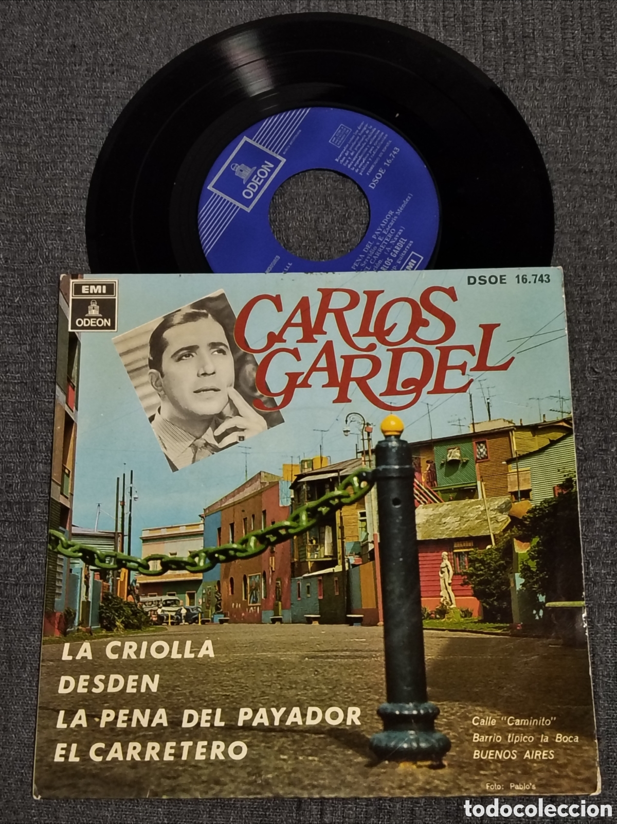 Discos de vinilo: EP de 7&rdquo; de Carlos Gardel titulado &rdquo;La Criolla