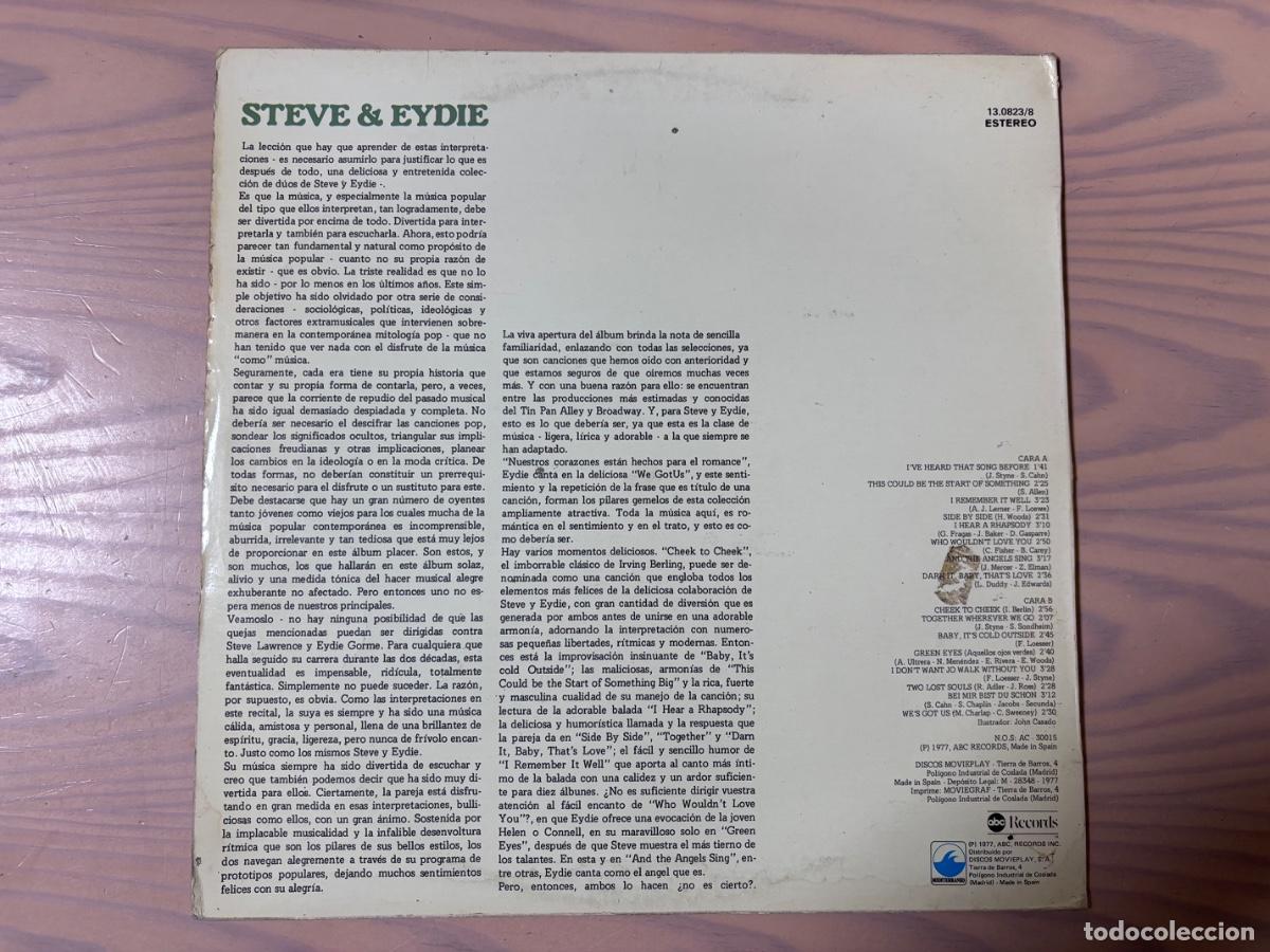 Discos de vinilo: V325 LP Steve & Eydie - Foto 2