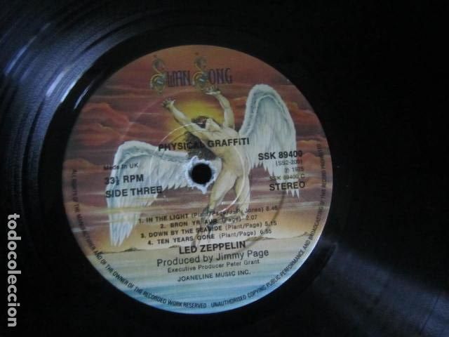 Discos de vinilo: LED ZEPPELIN - PHYSICAL GRAFFITI LP - ORIGINAL INGLES - SWAN SONG RECORDS 1975 - SOLO DISCO 2 INNER