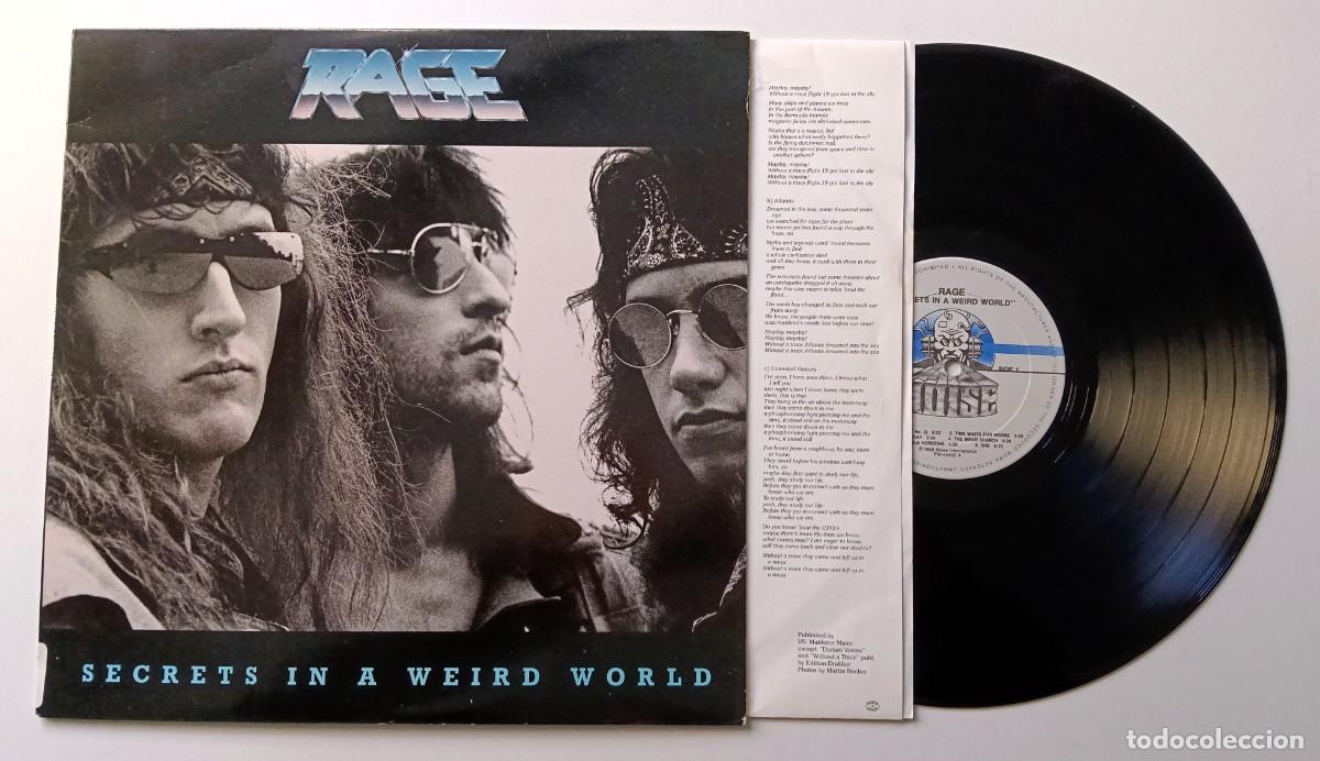 Discos de vinilo: LP RAGE - SECRETS IN A WEIRD WORLD - Foto 3