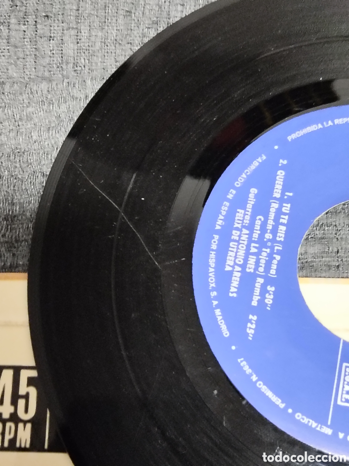 Discos de vinilo: vinilo EP de La In&eacute;s (T&uacute; te r&iacute;es - Foto 3