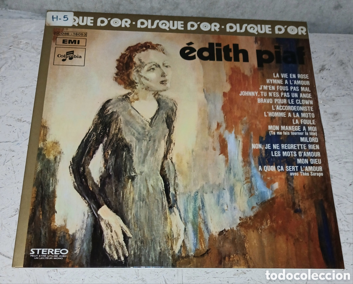 Discos de vinilo: Vinilo LP &Eacute;dith Piaf - Disque d'Or - Columbia / Path&eacute; Marconi (Francia - Edici&oacute;n Desplegable