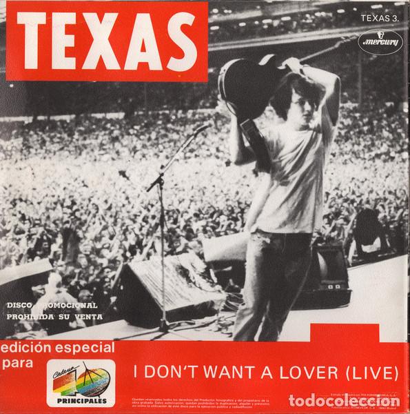Discos de vinilo: TEXAS - I DONT WANT A LOVER (LIVE) - SINGLE - Foto 2
