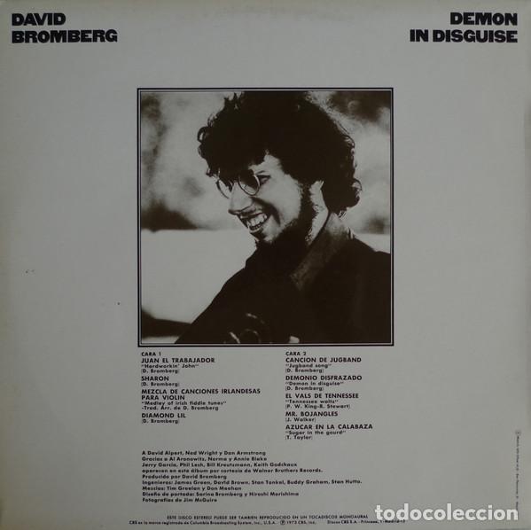 Discos de vinilo: DAVID BROMBERG - DEMON IN DISGUISE - LP - Foto 2