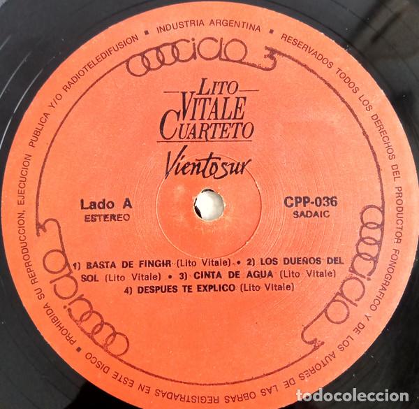 Discos de vinilo: LITO VITALE CUARTETO - VIENTO SUR - LP - Foto 3