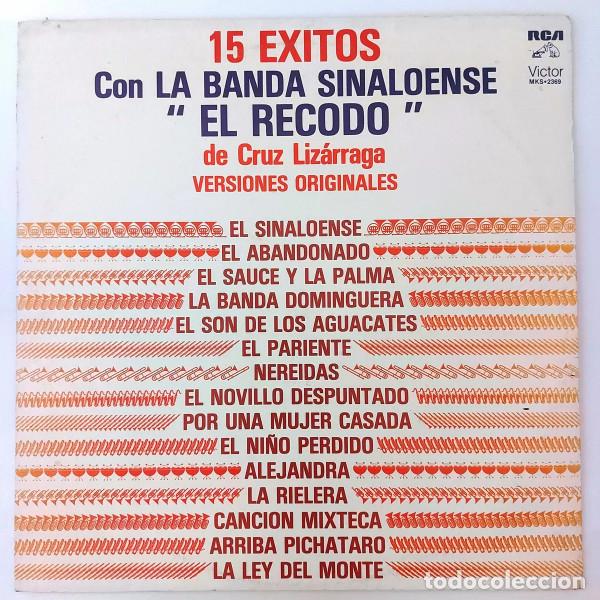 Discos de vinilo: BANDA EL RECODO DE CR&Uacute;Z LIZ&Aacute;RRAGA - 15 EXITOS CON LA BANDA SINALOENSE &rdquo; EL RECODO &rdquo; DE CRUZ LIZ&Aacute;RRAG