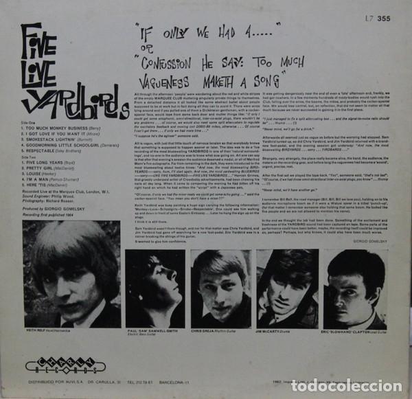 Discos de vinilo: THE YARDBIRDS - FIVE LIVE YARDBIRDS - LP - Foto 2