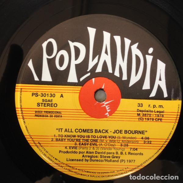 Discos de vinilo: JOE BOURNE - IT ALL COMES BACK - LP - Foto 4