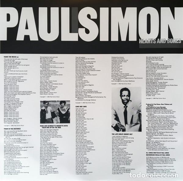 Discos de vinilo: PAUL SIMON - HEARTS AND BONES - LP - Foto 6