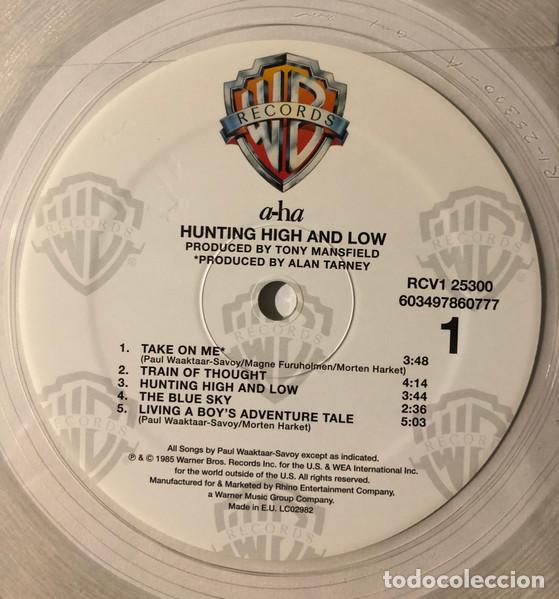 Discos de vinilo: A-HA - HUNTING HIGH AND LOW - LP - Foto 3